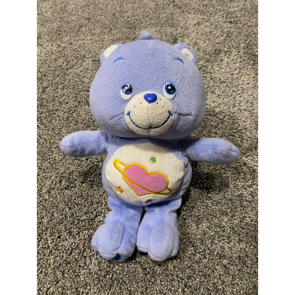 Care Bears Daydream Bear Plush Unisex 8in Purple Good Planet Heart Star Badge